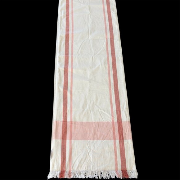 Sur La Table Plaid 100% Cotton Extra Long Table Runner 108 x 16 - Picture 1 of 4